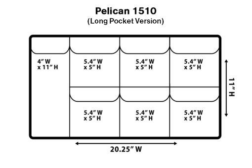 Pelican 1510 Lid Organizer (Long Pocket Version)