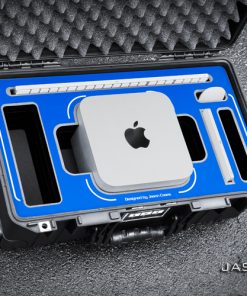 Apple Mac Studio case with Blue overlay