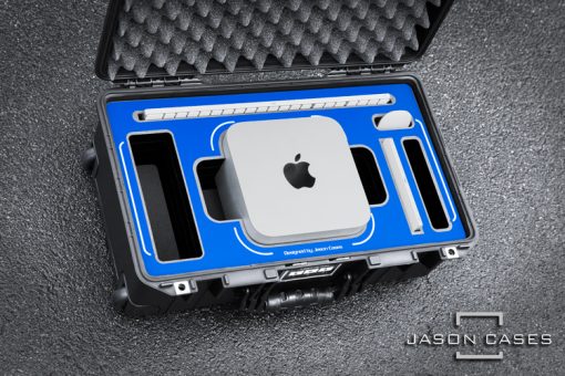 Apple Mac Studio case with Blue overlay